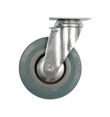 Kółko skrętne z szarą gumą 100mm 87363 Vorel