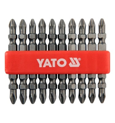 Końcówki wkrętakowe dwustronne ph2x65 mm, kpl. 10 szt. BITY 1/4