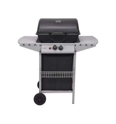GRILL GAZOWY 5,5KW 2 PALNIKI PIEZO SKŁADANE PÓŁKI