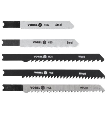 Brzeszczot do wyrzynarki, uchwyt typu b&d, uniwersalny, kpl. 5szt. 27834 Vorel