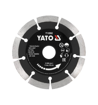 TARCZA DIAMENTOWA 125MM SEGMENTOWA Z WYSOKIM SEGMENTEM YT-59962 YATO