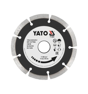 Tarcza diamentowa, segmentowa 125 mm do betonu, granitu YATO