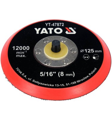 TALERZ POLERSKI 125MM Z RZEPEM 5/16