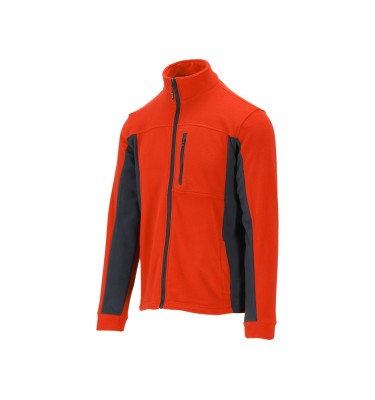 BLUZA POLAROWA CZERWONA ZAPINANA CIEPŁA S