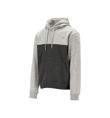 BLUZA Z KAPTUREM BIAŁO-SZARA ZAPINANA CIEPŁA XL