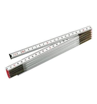 Miara składana 2m drewniana biała Stalco