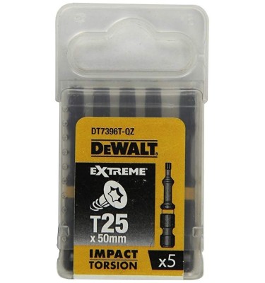 Końcówka torx udarowa T25x50mm Torsion 5szt BITY DeWalt