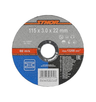 Tarcza do cięcia metalu 115 x 3,0 x 22 mm 08174 Sthor