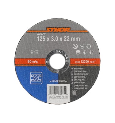 Tarcza do cięcia metalu 125 x 3,0 x 22 mm 08175 Sthor