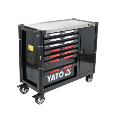 Szafka serwisowa 7 szuflad z blokadą otwarcia ze schowkiem