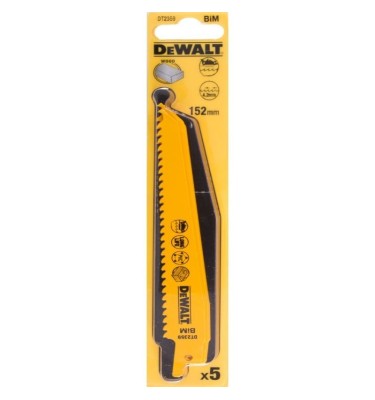 Brzeszczoty bimetalowe do drewna 152mm DT2359 DeWalt