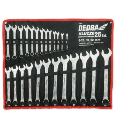 Klucze płasko-oczkowe  6-32 25szt cv