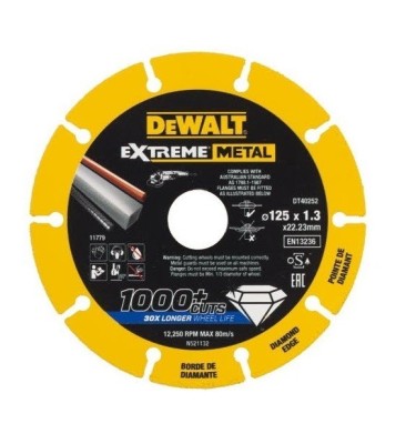 Tarcza do cięcia metalu diamentowa 125x1,3mm DeWalt