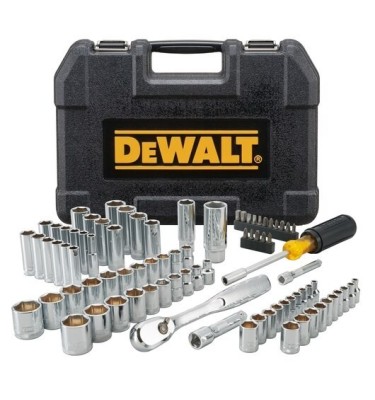 Zestaw narzędzi z nasadkami 1/4" i 3/8" 84cz. DeWalt