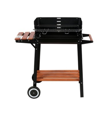 GRILL WĘGLOWY OGRODOWY Z PÓŁKĄ BOCZNĄ RUSZT 48x26.5cm