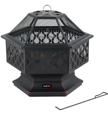 PALENISKO OGRODOWE, STALOWE, DEKORACYJNE Z RUSZTEM 70X60CM Lund 99703