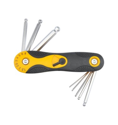 Klucze hex 1,5-8mm, końcówki kuliste, cr-v, kpl. 8 szt. 56505 Vorel