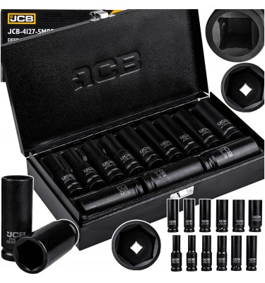 Zestaw nasadek udarowych głębokich 1/2" 12el. (6-kątnych) (10-24mm)