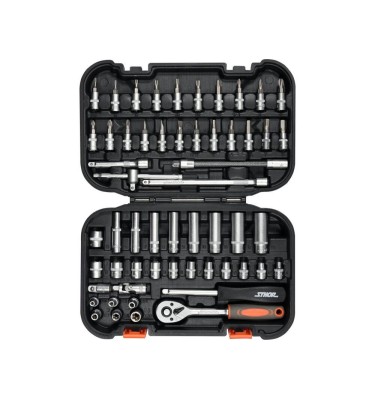 ZESTAW NARZĘDZIOWY 1/4 56cz. grzechotka, bity, nasadki Sthor