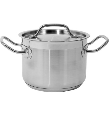 GARNEK WYSOKI Z POKRYWKĄ ZE STALI NIERDZEWNEJ 16x12CM 2,4L YG-00001 YATO