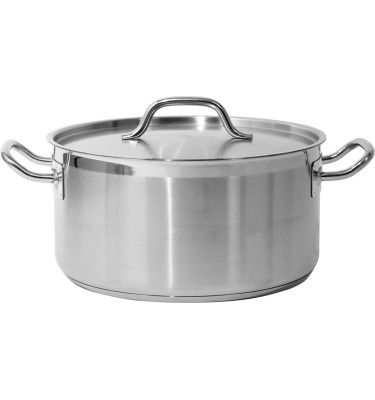 GARNEK NISKI Z POKRYWKĄ ZE STALI NIERDZEWNEJ 32x16CM 12,9L YG-00043 YATO