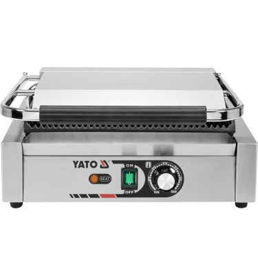 ELEKTRYCZNY GRILL KONTAKTOWY PANINI W PEŁNI RYFLOWANY 44CM 2,2KW YG-04557 YATO