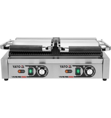 PODWÓJNY GRILL KONTAKTOWY RYFLOWANY 58CM, 3,6KW YG-04560 YATO