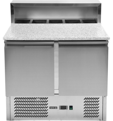 STÓŁ CHŁODNICZY 240L 2-DRZWIOWY Z NADSTAWKĄ I BLATEM GRANITOWYM YG-05275 YATO
