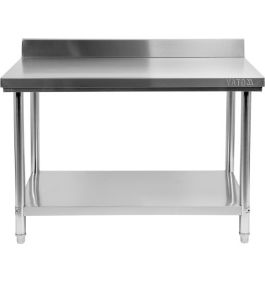 SKŁADANY STÓŁ PRZYŚCIENNY Z PÓŁKĄ 1200x600xH850+100MM YG-09022 YATO