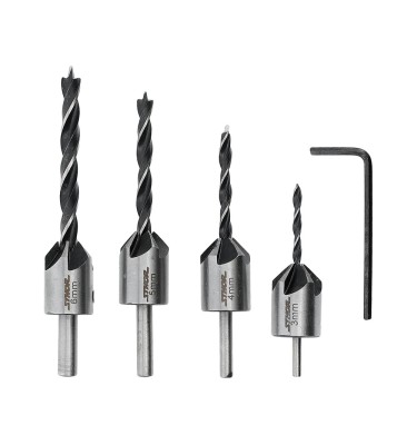 ZESTAW WIERTEŁ Z POGŁĘBIACZEM 5 ELE.