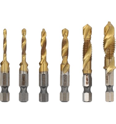 ZESTAW WIERTŁA-GWINTOWNIKI M3-M10 6szt HEX
