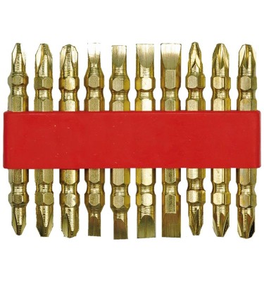 Groty dwustronne kpl.10szt. bity 1/4 Vorel