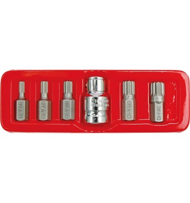 KOŃCÓWKI SPLINE M5-M12 kpl 6szt bity Vorel