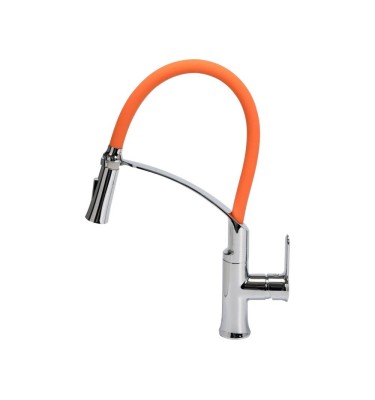 BATERIA ZLEWOZMYWAKOWA Z ELASTYCZNĄ WYLEWKĄ FLEXIBLE 2-ORANGE Fala 75678